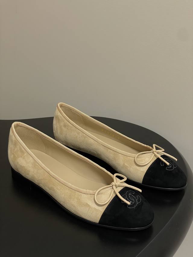 Top quality 25S early autumn latest color Chanel bow ballet flats flat shoes per