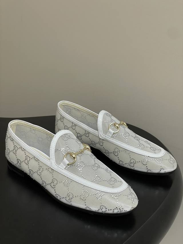 2025 Early Fall New Gucci Jordaan Classic Collection Latest Edition Mesh-Surface