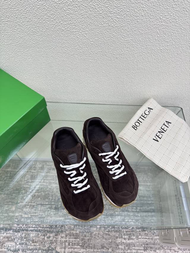 Full suede thick-soled Bv Orbit sneakers, the same couple's style as Wang Yibo's