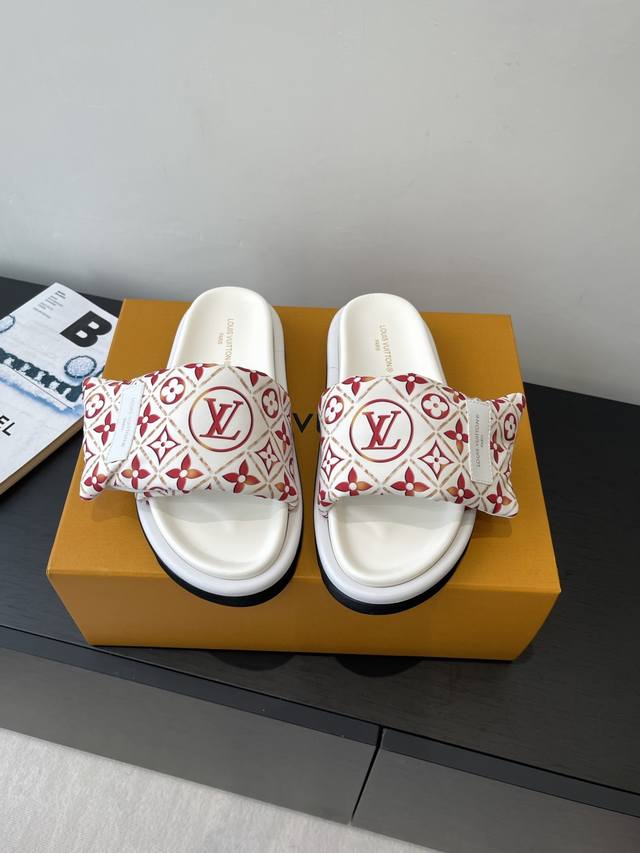 Louis Vuitton 25Ss new summer sandals with adjustable Velcro design, full of bea