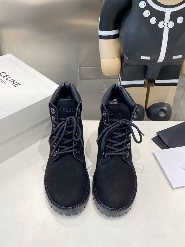 Couple's pair, men's size +50. Celine thick ankle boots and loafers for men and