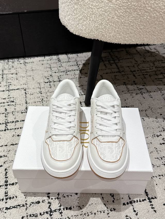 Men+10 #Premium Edition Dior One Series New White Shoes, Couple's Casual Sneaker
