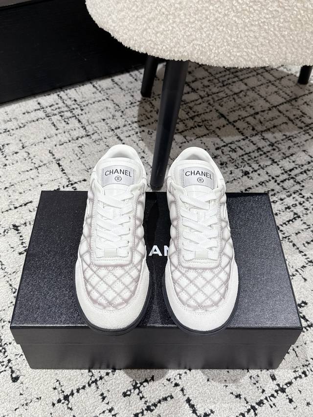 Chanel 25 diamond pattern baseball shoes, tennis shoes, casual sports shoes Orig