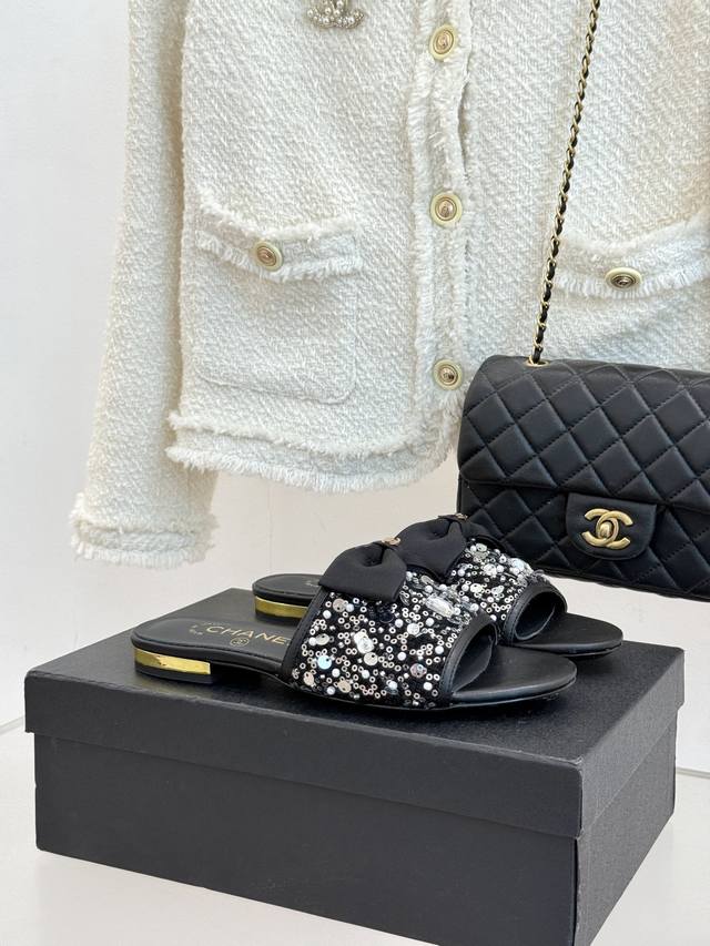 Factory Price: Chane* | Chanel's classic spring/summer bow slippers. The exquis