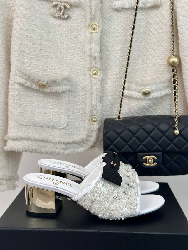 Factory Price Chane* | Chanel 24P New Arrival Butterfly Crystal Knot Slippers B