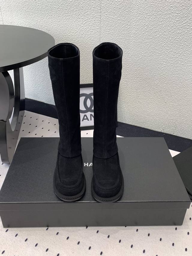 Chanel classic show-style all-season trouser boots DDD. Highly recommended, thes