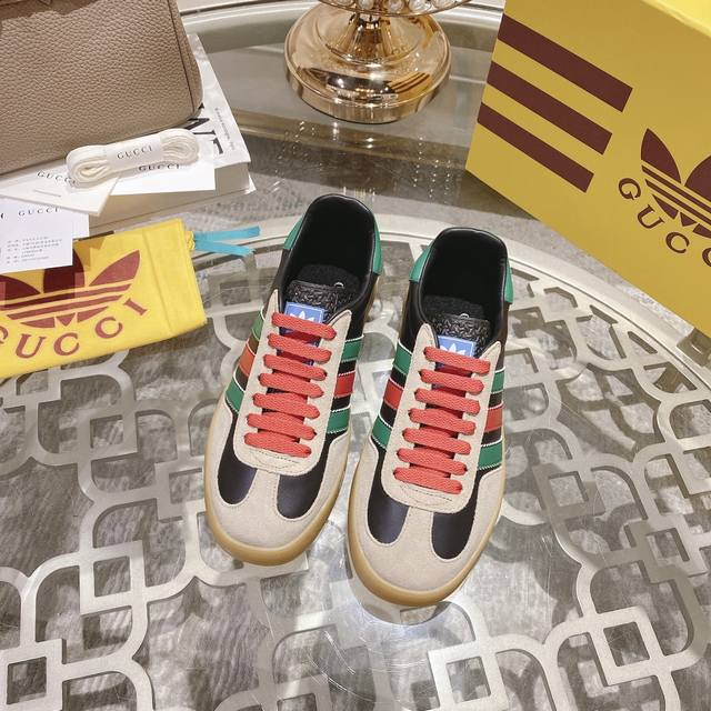 Factory-exited Gucci & Adidas limited-edition couple's sneakers. These stunning