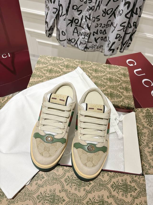 , the latest upgraded version of the Gucci* Gg Screener series of sneakers, feat