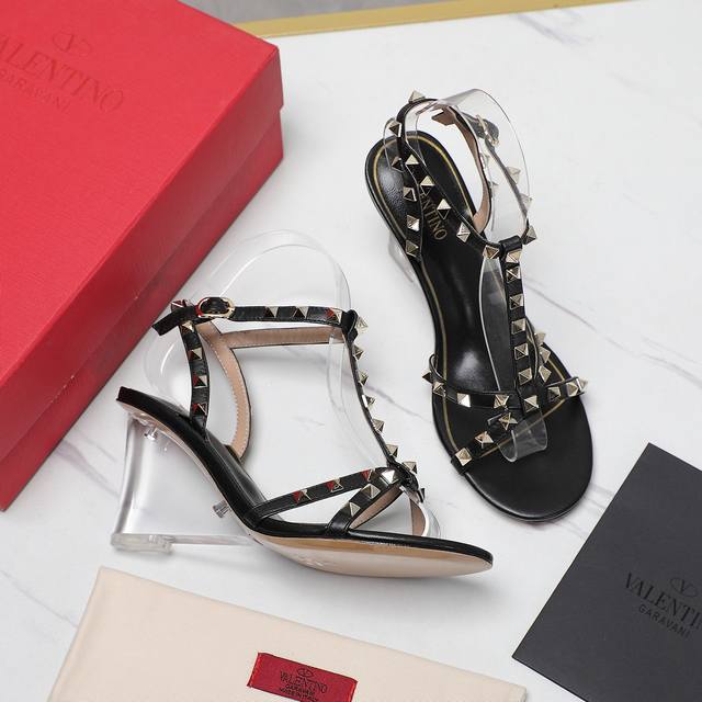 Valentino Valentino These Valentino riveted transparent wedge slippers. Unique a
