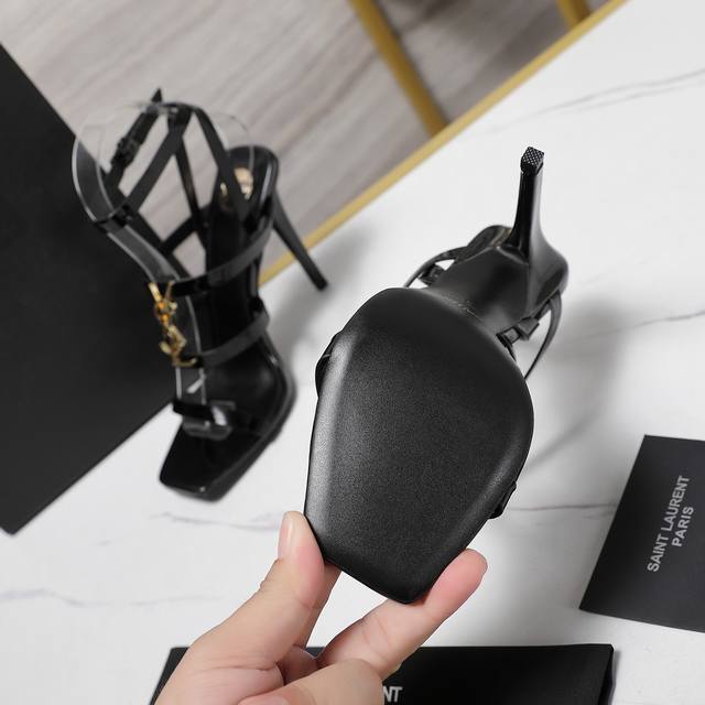 Top quality Saint Laurent open-toe sandals YSL sister's beautiful high heels are