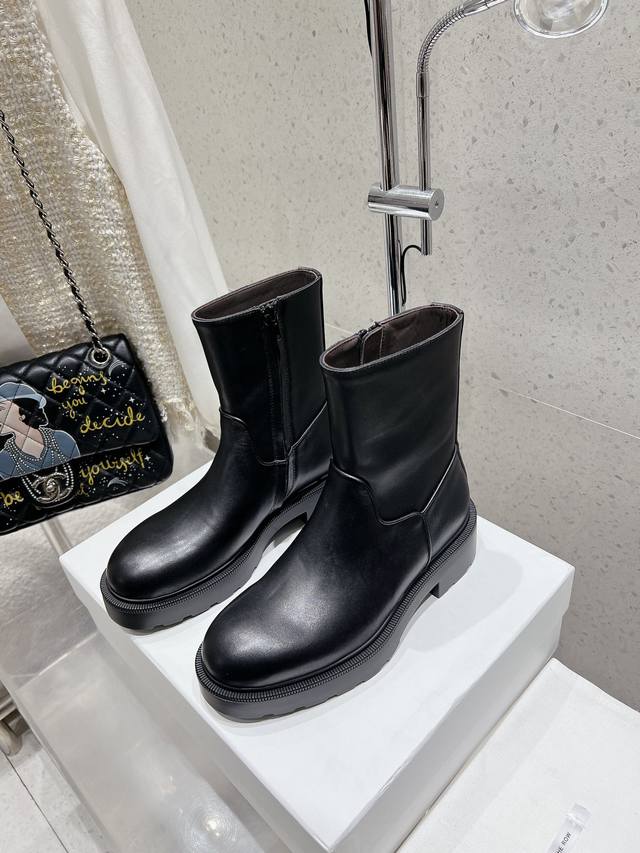 Shopping-level The Row genuine leather French retro square-toed, minimalist, ver