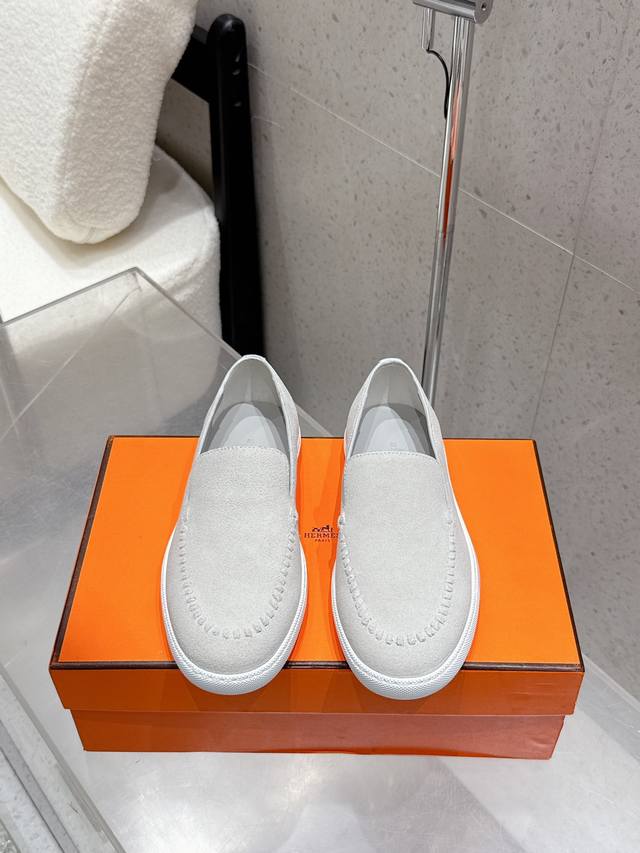 Couple's Style: Men's 10 Hermes H Game Kelly Buckle Thick-Sole Loafers Calfskin