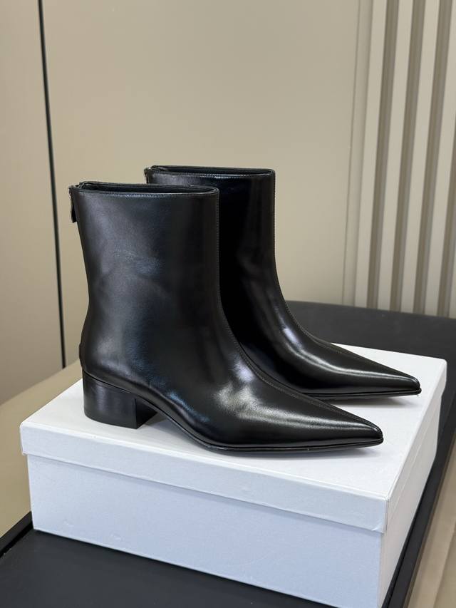 Top quality Khaite 25 new autumn and winter pointed toe ankle boots Small block