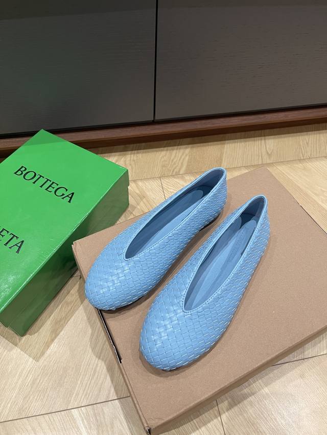 Top quality Botteg** woven ballet flats full leather small flat Size 35 36 37 38