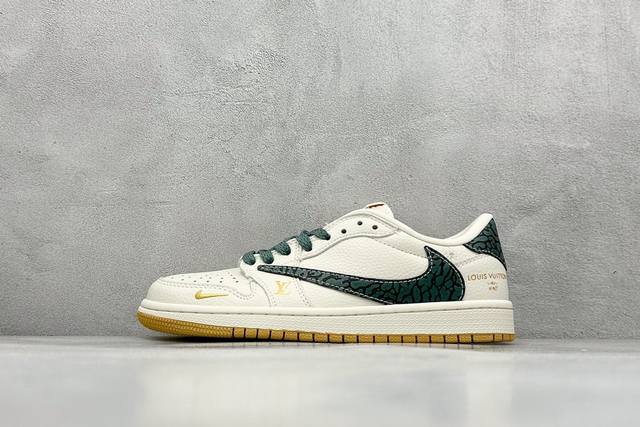 Travis Scott x Air 1 Low x Louis Vuitton Air 1 Low reverse white and green small