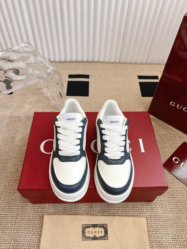 Gucci casual sneakers, top-of-the-line! Polished edges. New for early spring, cr