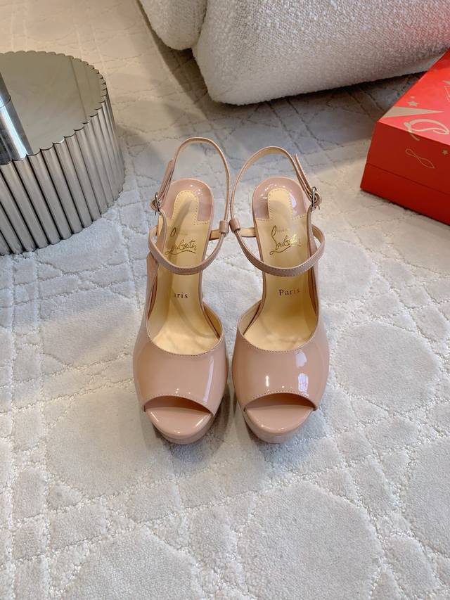 Christian Loubouti* New high-heeled sandals with red soles are full of aura and
