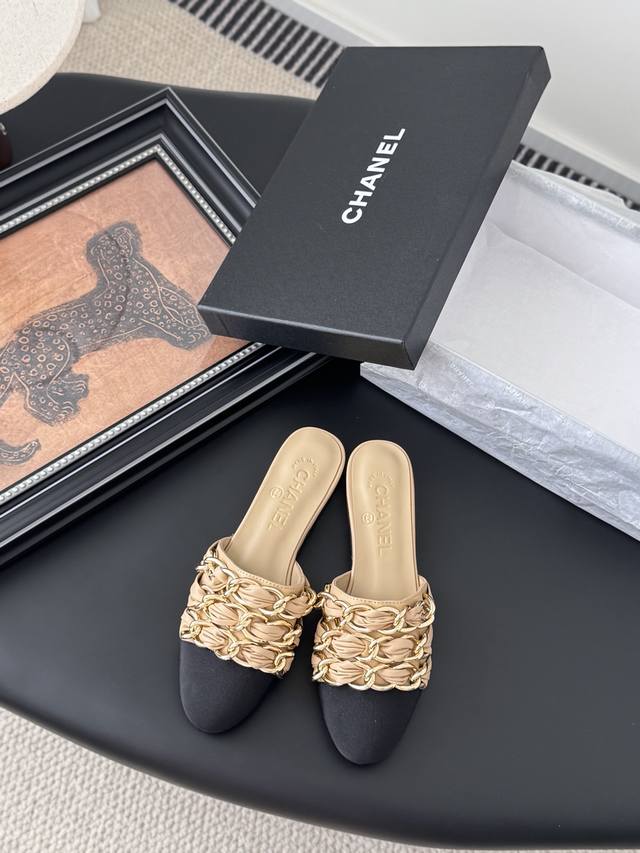 Chanel 25C Spring and Summer new full series chain slippers Full series first re