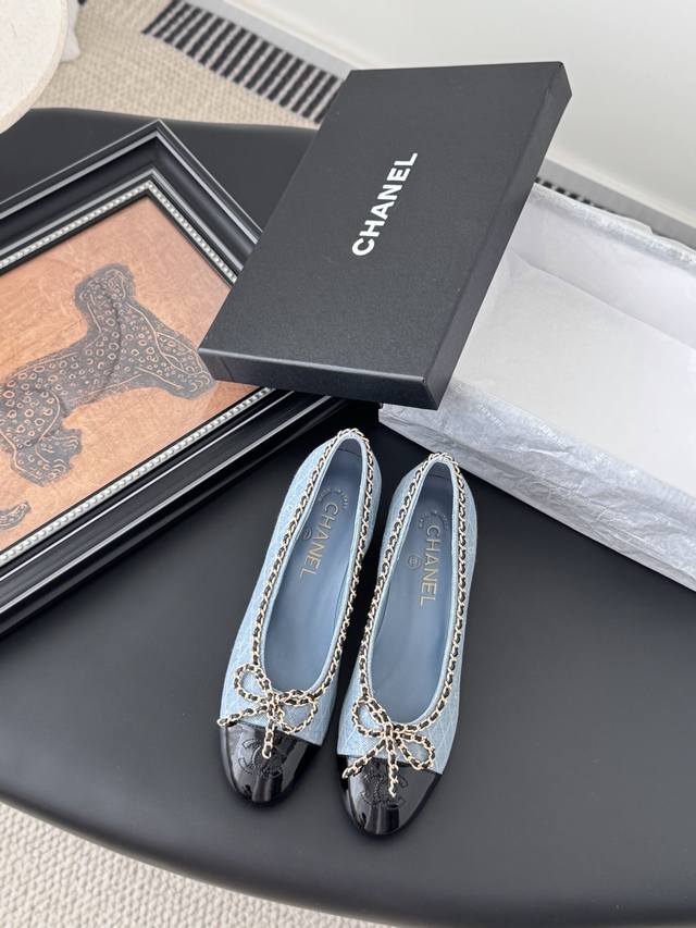 Chanel 25K new chain double C block heel shoes 1:1 replica of the classic classi