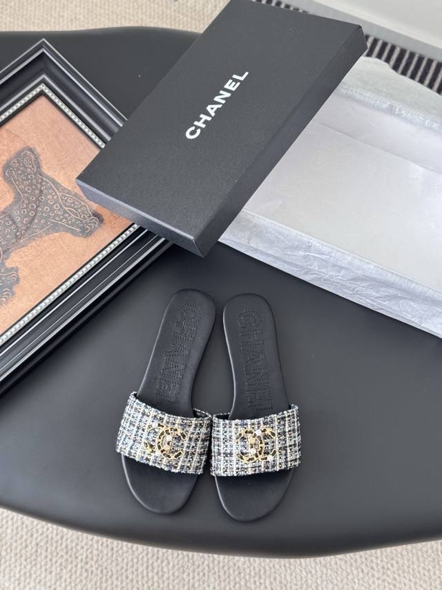 Chanel 25K new diamond slippers new spring and summer style, high quality versi