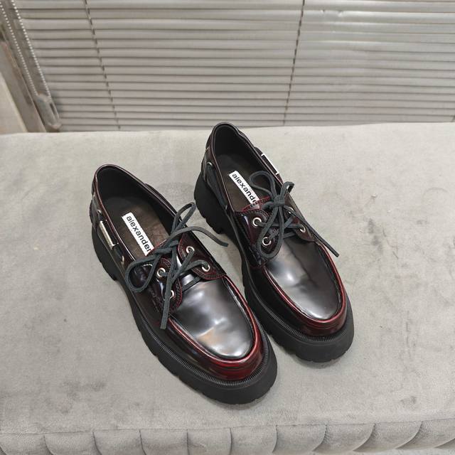 Alexander Wang platform loafers Fabric: open-edge beaded cowhide Lining: cowhide