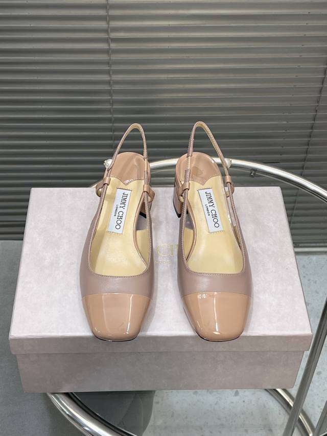 Purchasing level 2025 early spring Jimmy Choo square toe Mary Jane sandals! Upp