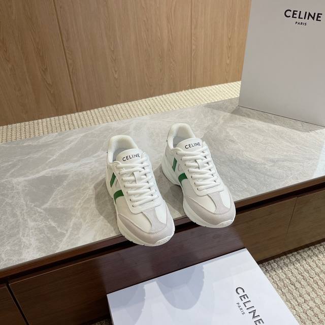 Top-of-the-line Celine new white sneakers, sneakers, dad shoes DDD, couple's sty