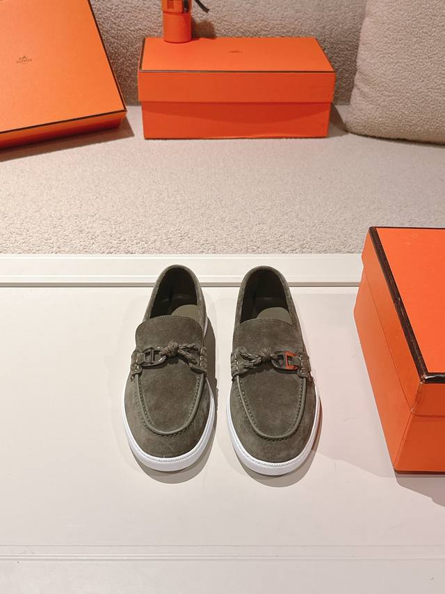 Women's size Men's size Hermes# Lgnacio series couple's loafers casual sports sh