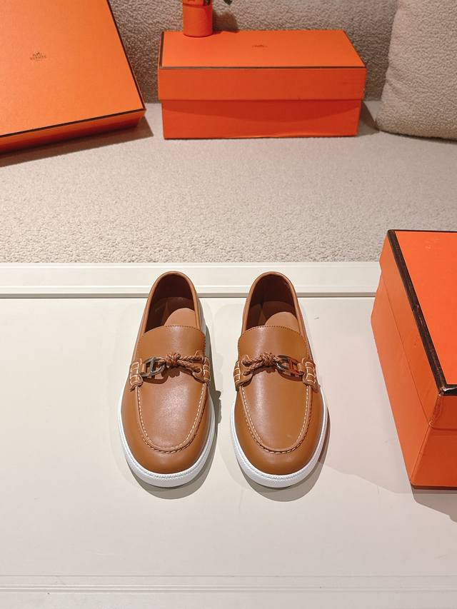 Women's size Men's size Hermes# Lgnacio series couple's loafer casual sports sho