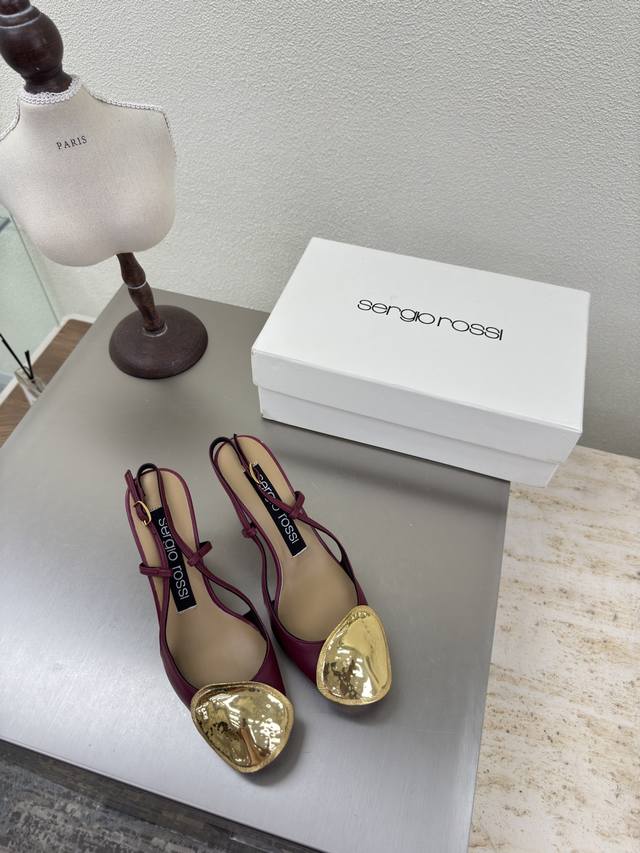 Sergio Rossi mid-heel with a gold buckle. DDD. Sr. Diani's latest collection. DD