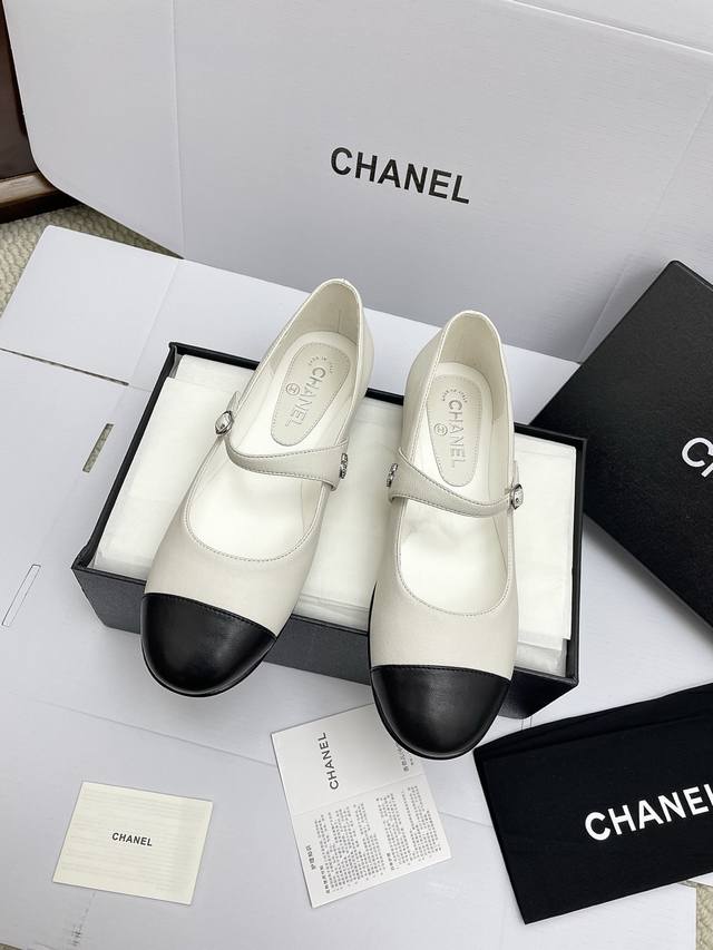 Airplane Box 10 Chanel~~2025 Spring/Summer Series Mary Jane thick-heeled women's