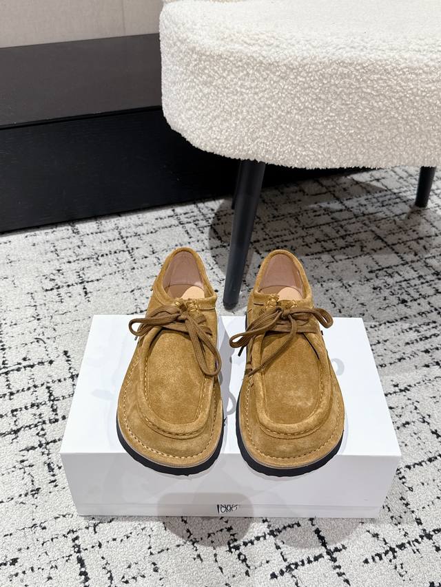 Top version men's +20 #couple styleLoewe 25 lace-up thick-soled loafersLoewe's n