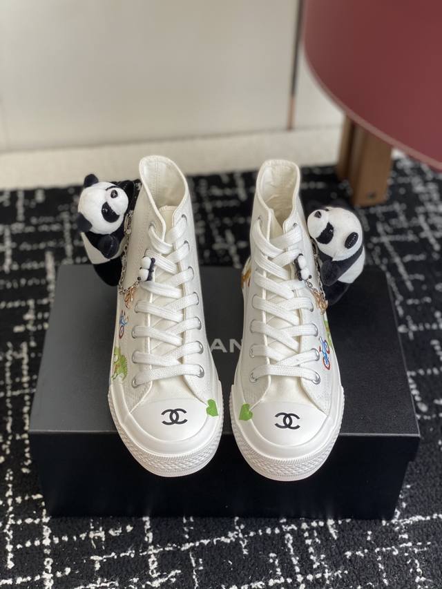 Shopping-level low-top 300 high-top Chanel Xiaoxiang 2025Ss latest casual shoes,