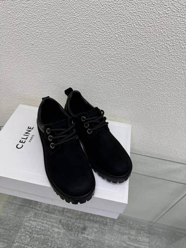 Couple's hiking strappy shoes in nubuck leather Celine black men's size 10 hikin