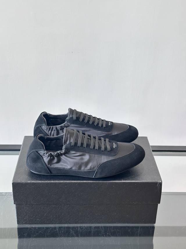 prad* New men's driving shoes, made from imported cowhide with visible texture,