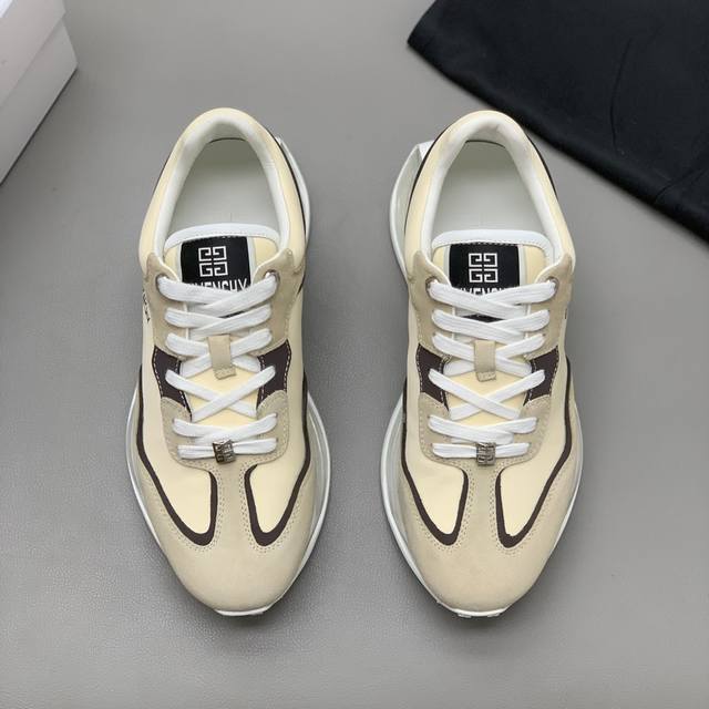 Men's low-top casual shoes - Made of color-blocked hollow leather, with 4G logo