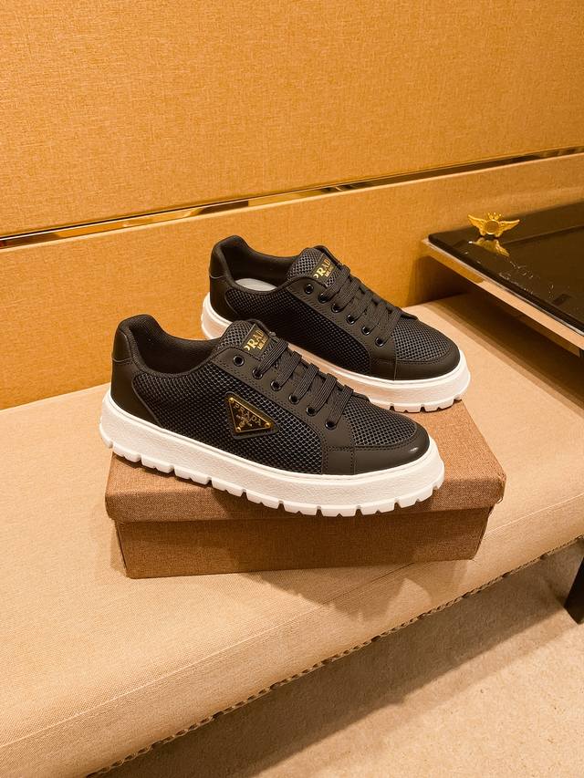 Factory p-batch Prada men's shoes, 1:1 replica of the high-end brand's official