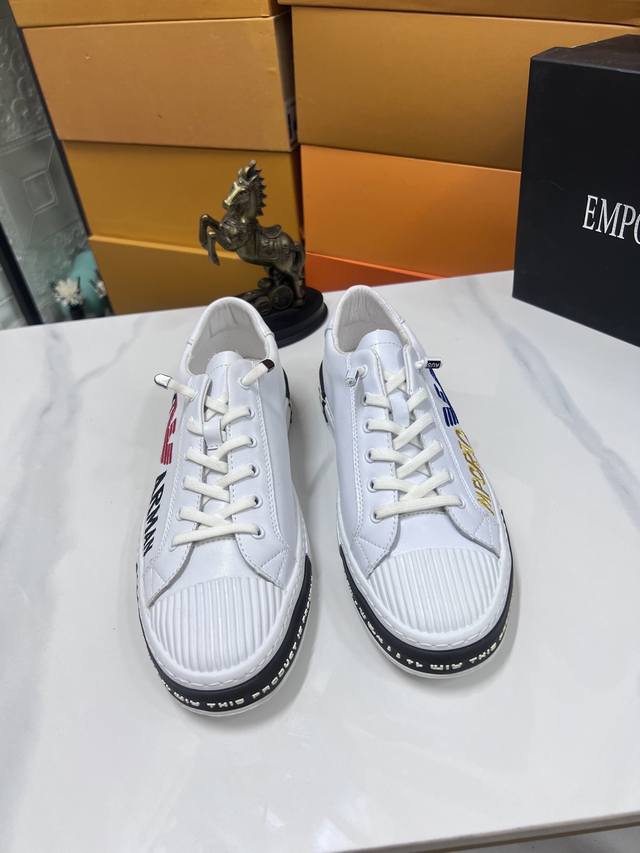 Factory price pp: Armani casual sneakers official website synchronized new impo
