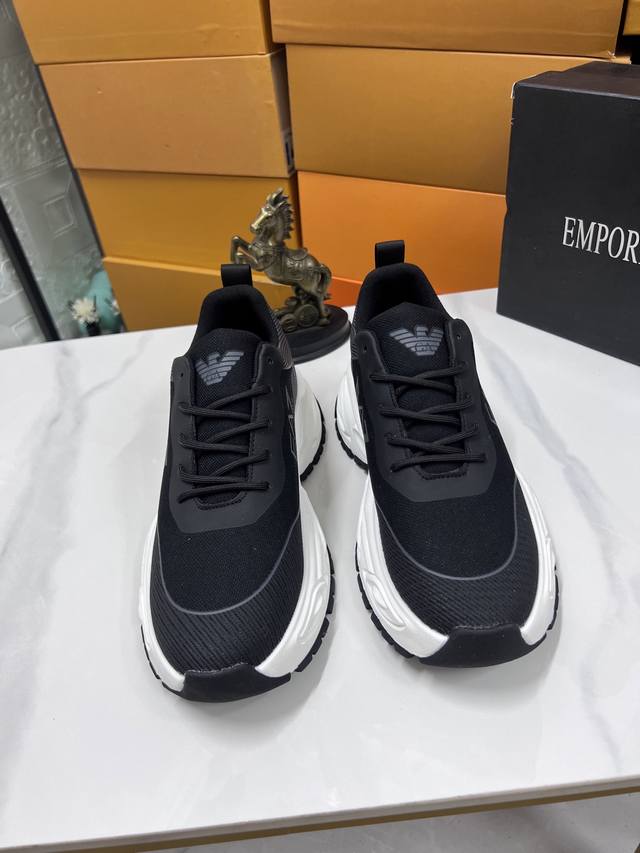 Factory price pp: Armani casual sneakers official website synchronized new impo