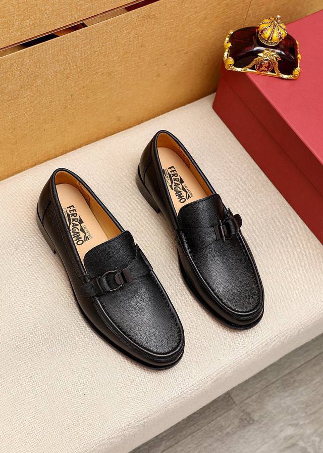 Product Trademark: Ferragamo Casual Leather Shoes Standard Sizes: 38-44, 45.46