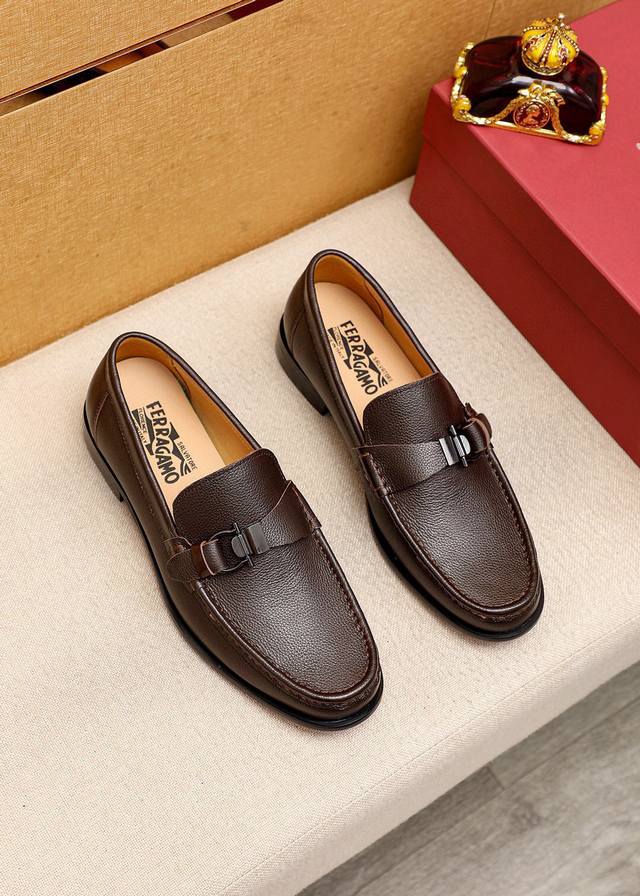 Product Trademark: Ferragamo Casual Leather Shoes Standard Sizes: 38-44, 45.46