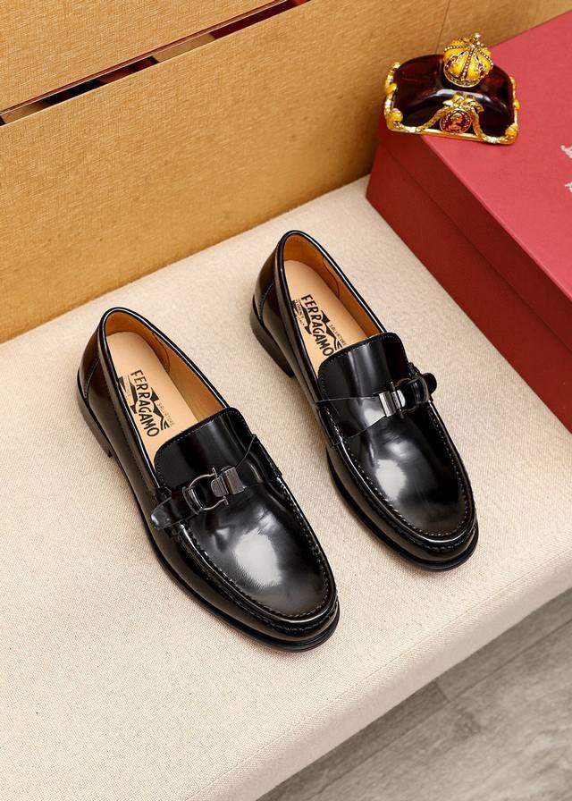 Product Trademark: Ferragamo Casual Leather Shoes Standard Sizes: 38-44, 45.46