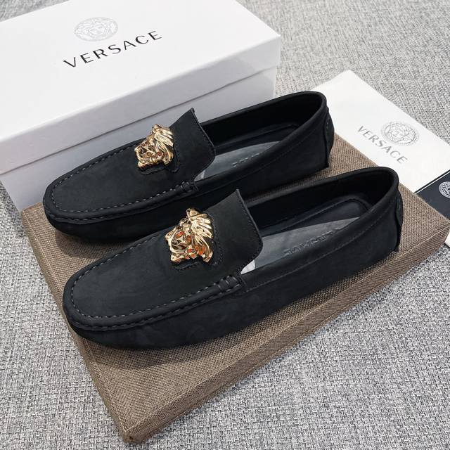 Factory-priced men's sports shoes, original Versace high-end, best-selling loaf