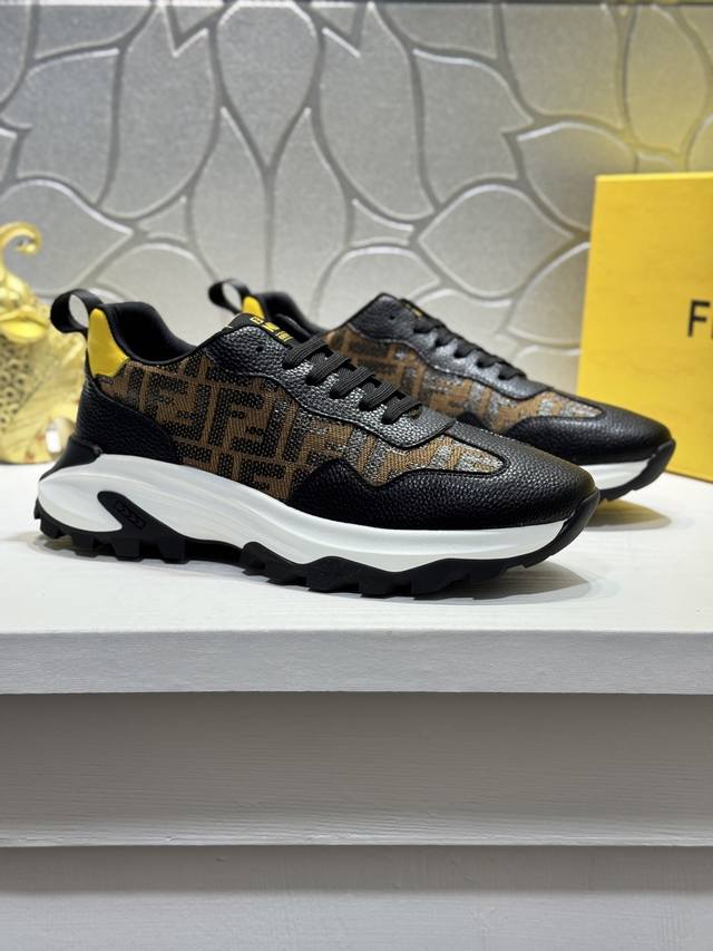 Factory-priced men's sports shoes, original, original quality - Fendi! Best-sel