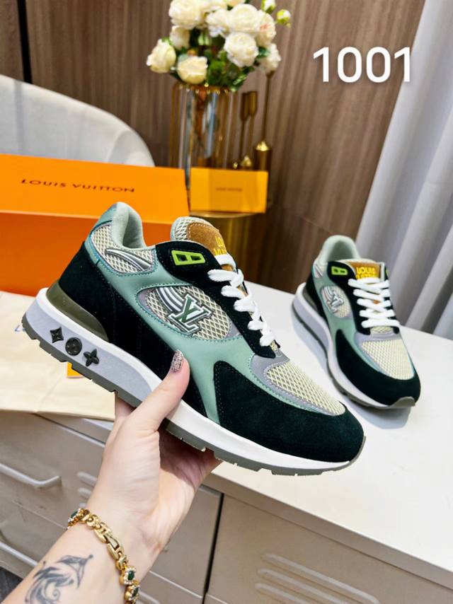 Premium Edition This Run A Way sneaker is crafted from imported mesh and suede.