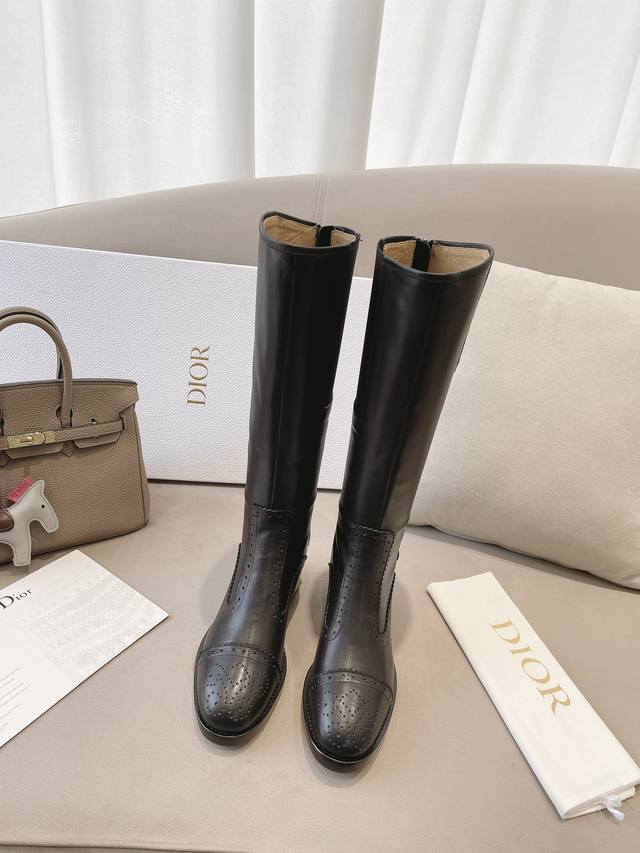 Dior Autumn/Winter Runway Haute Couture Collection D-Folk women's short boots wi