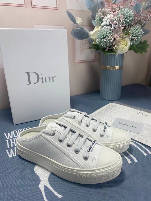 yuan Dior Dior spring and summer new canvas garden shoes, original reproduction