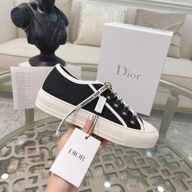 Women's Dior spring and summer new canvas garden shoes, original replica, count