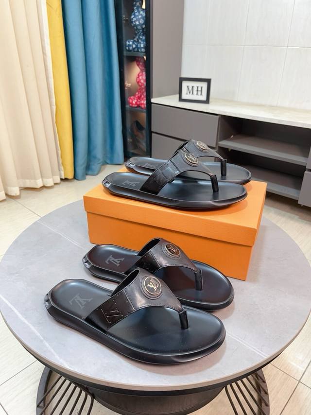 Factory price p Lv-Louis Vuitton new men's sandals, high-end boutique, exquisit