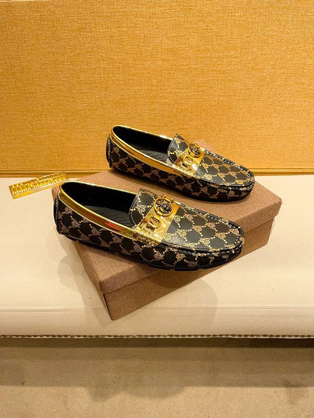 Factory price Gucci men's new loafers are now available. Original quality, 1:1